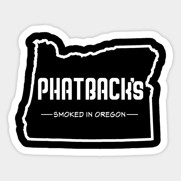 PHATBACK's in white Sticker by forty2